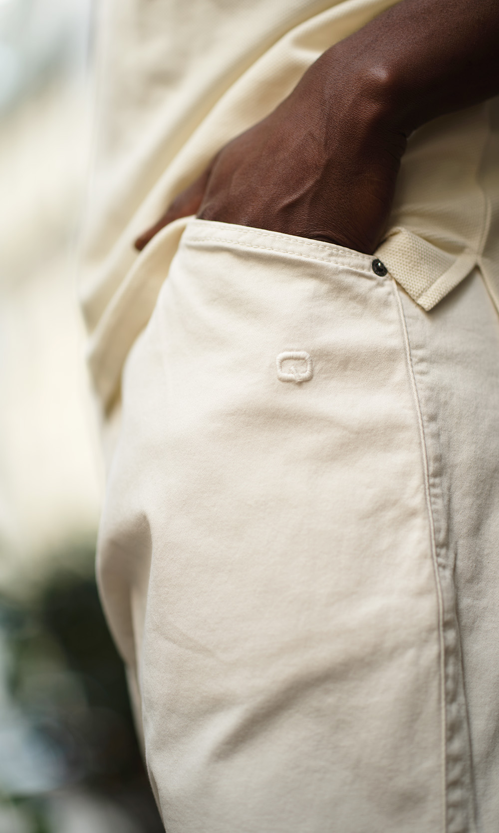 Sarouel Bermuda STRETCH Beige- QABAIL – Image 3