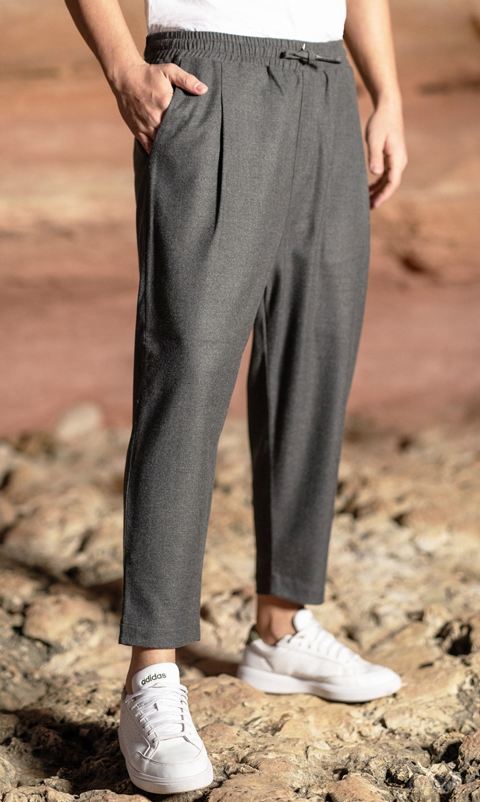 Sarouel Classik Flanelle Anthracite - QABAIL