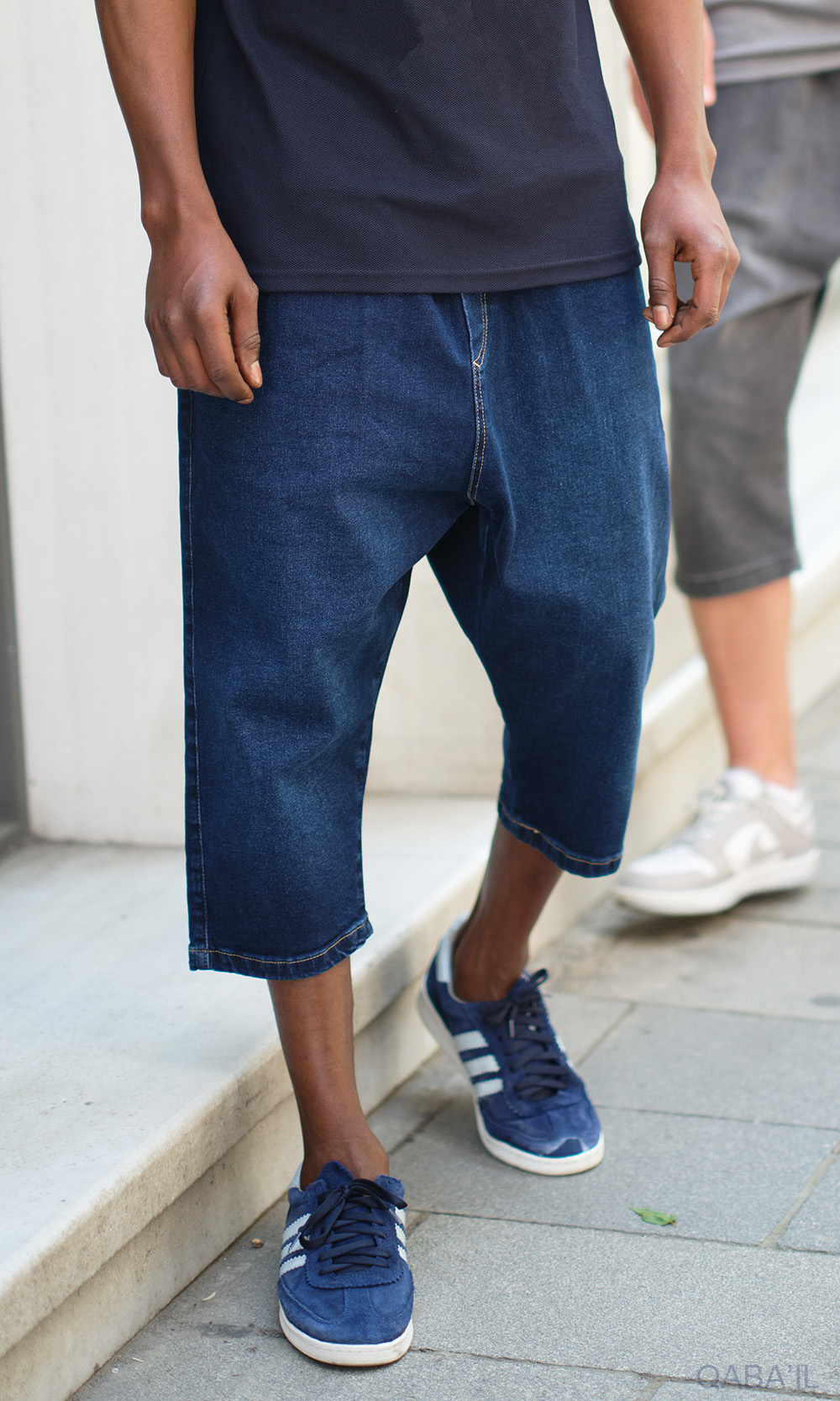 Bermuda Jean Stretch Bleu brut - QABAIL – Image 7
