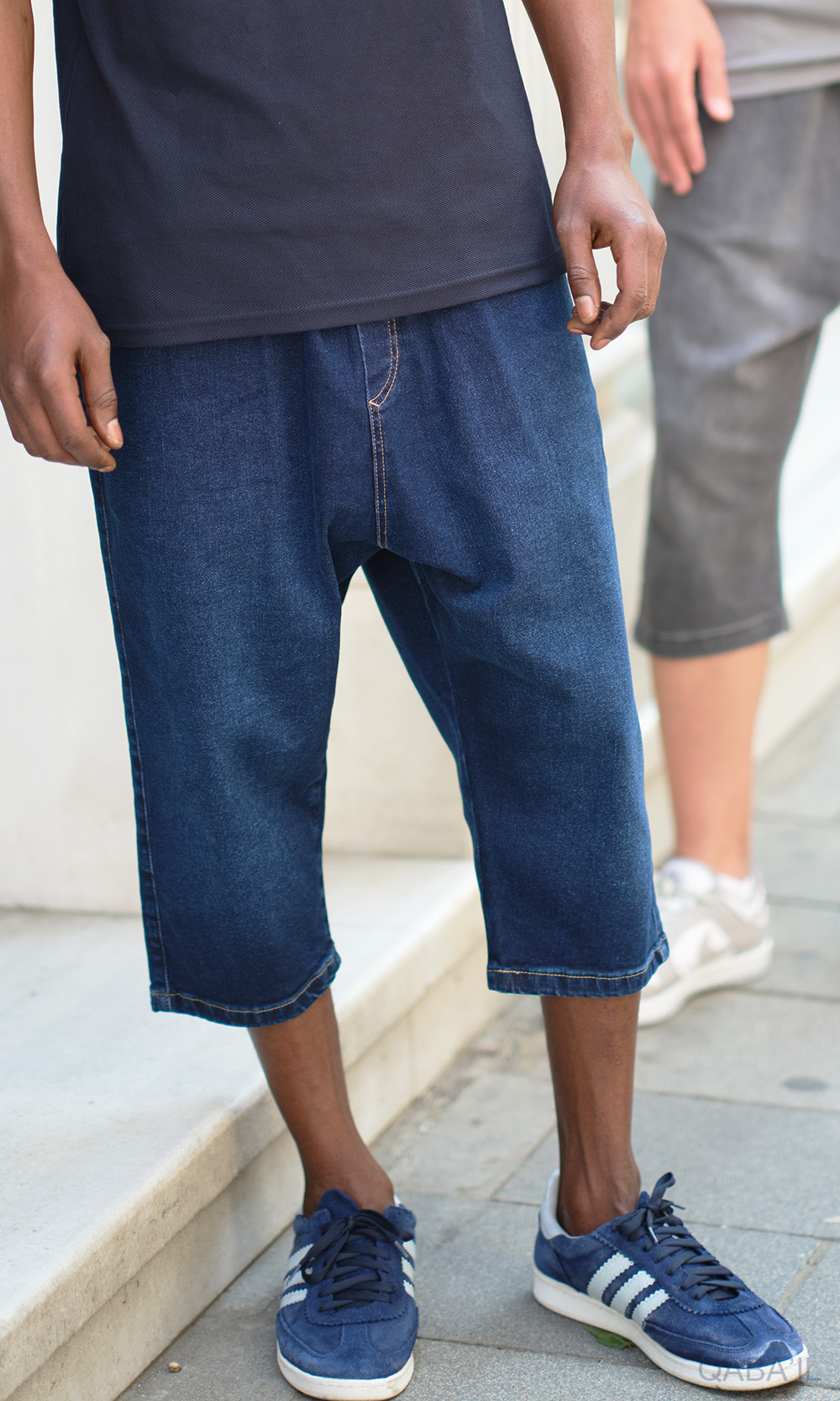 Bermuda Jean Stretch Bleu brut - QABAIL – Image 2