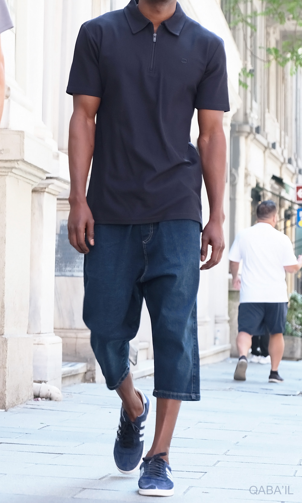 Bermuda Jean Stretch Bleu brut - QABAIL – Image 3