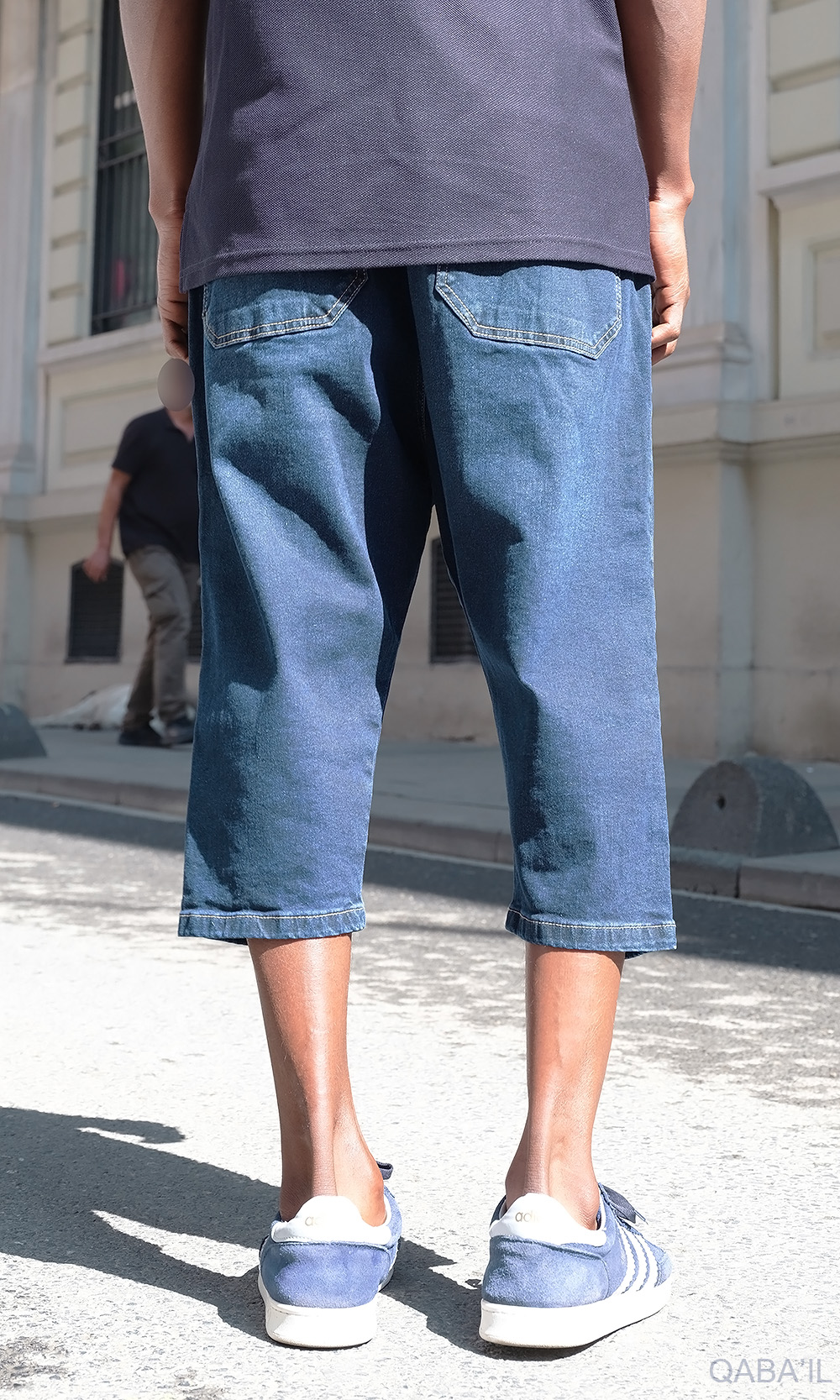 Bermuda Jean Stretch Bleu brut - QABAIL – Image 6