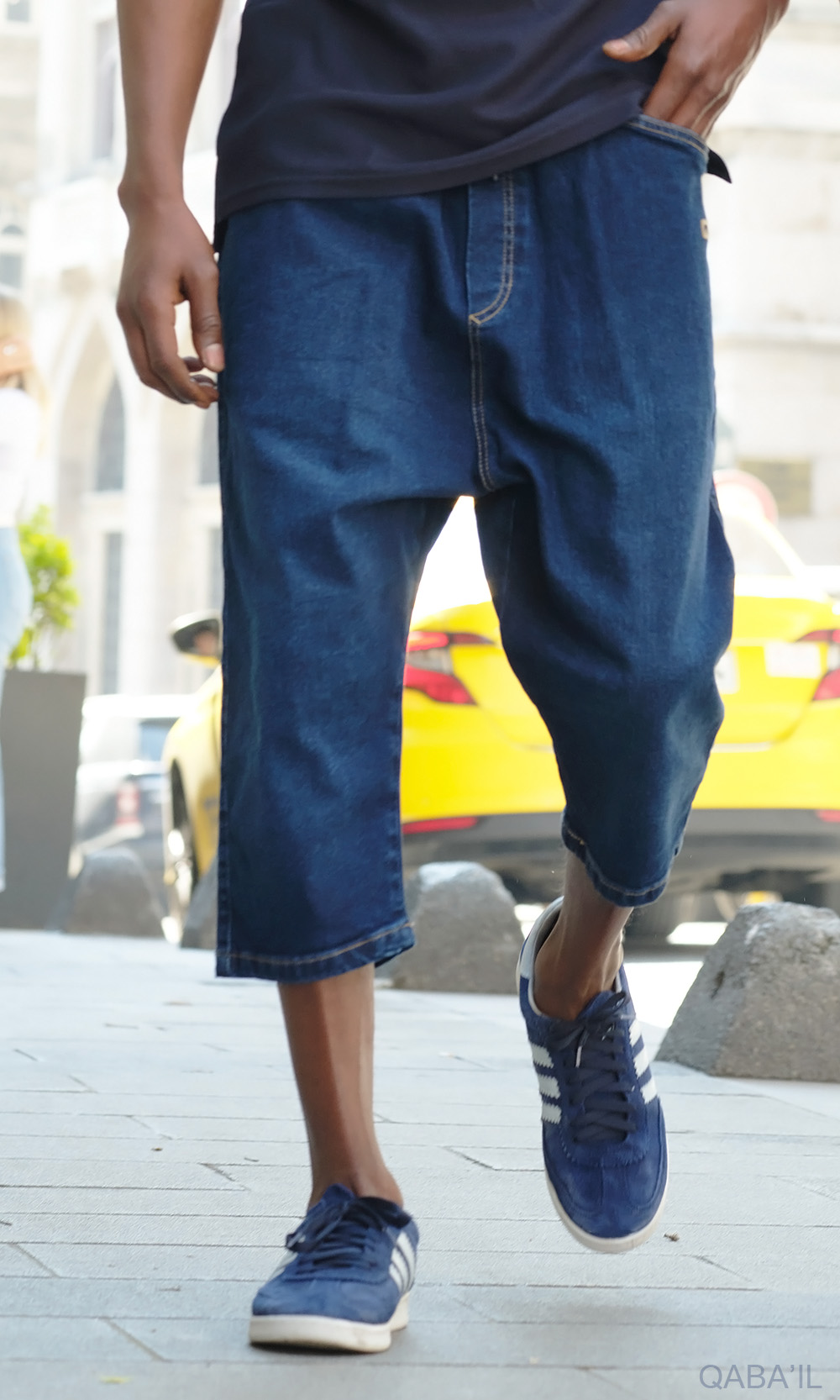 Bermuda Jean Stretch Bleu brut - QABAIL – Image 4