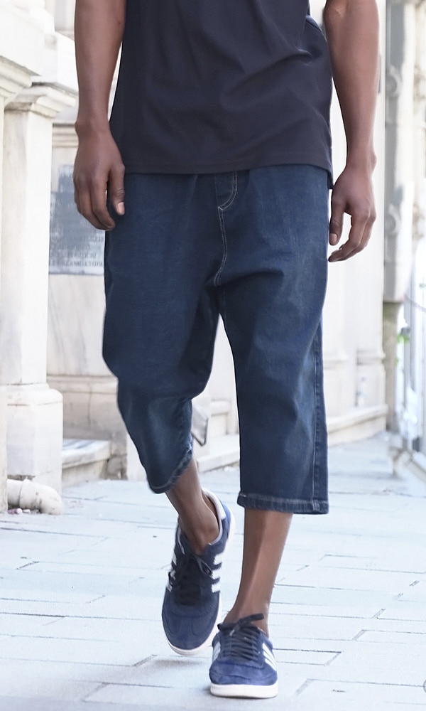 Bermuda Jean Stretch Bleu brut - QABAIL