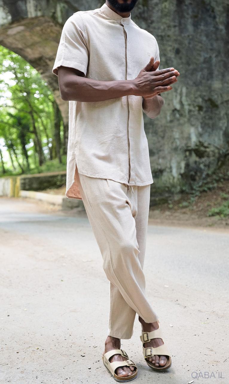 Ensemble Effet Lin Beige - QABAIL