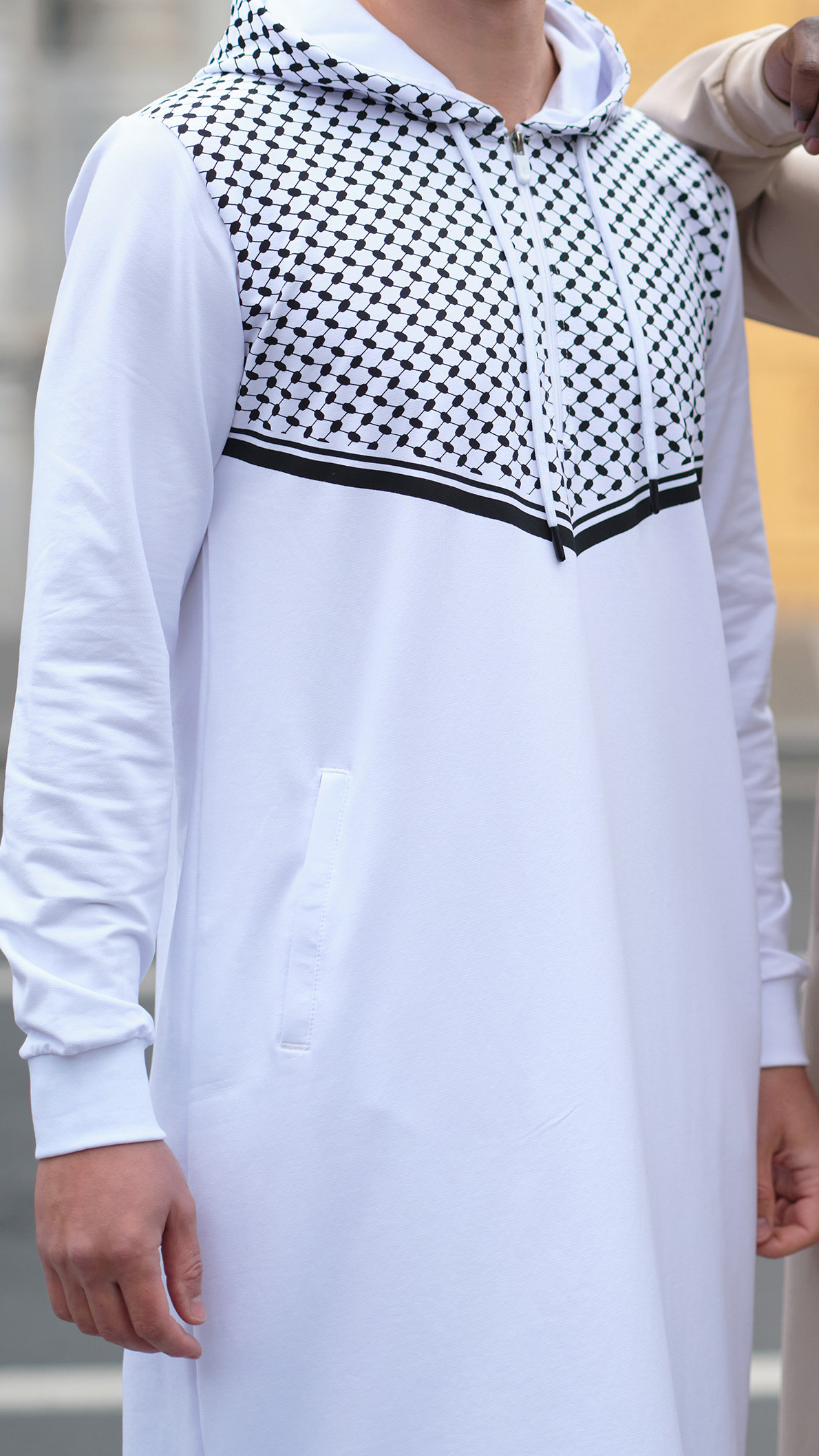 Qamis jogging QUDS Blanc - QABAIL – Image 2