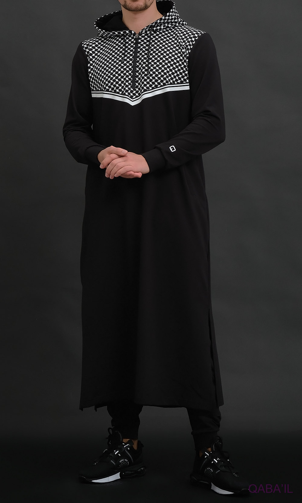 Qamis jogging QUDS Noir - QABAIL