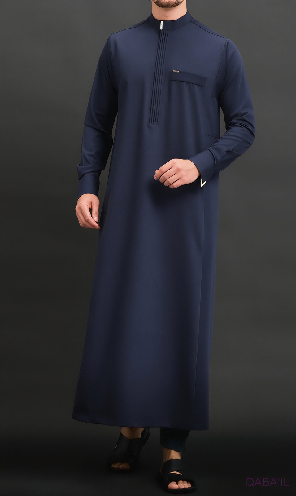 Qamis premium QL BEY Bleu nuit - QABAIL