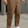Sarouel stretch drop coffee homme Qabail – vue principale