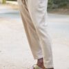 Sarouel Classik Lin beige homme Qabail — coton effet lin coloris naturel été modest fashion